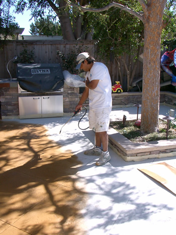 Concrete Stain Installation Photo