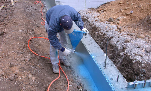 Spray on waterproofing used for masonry waterproofing